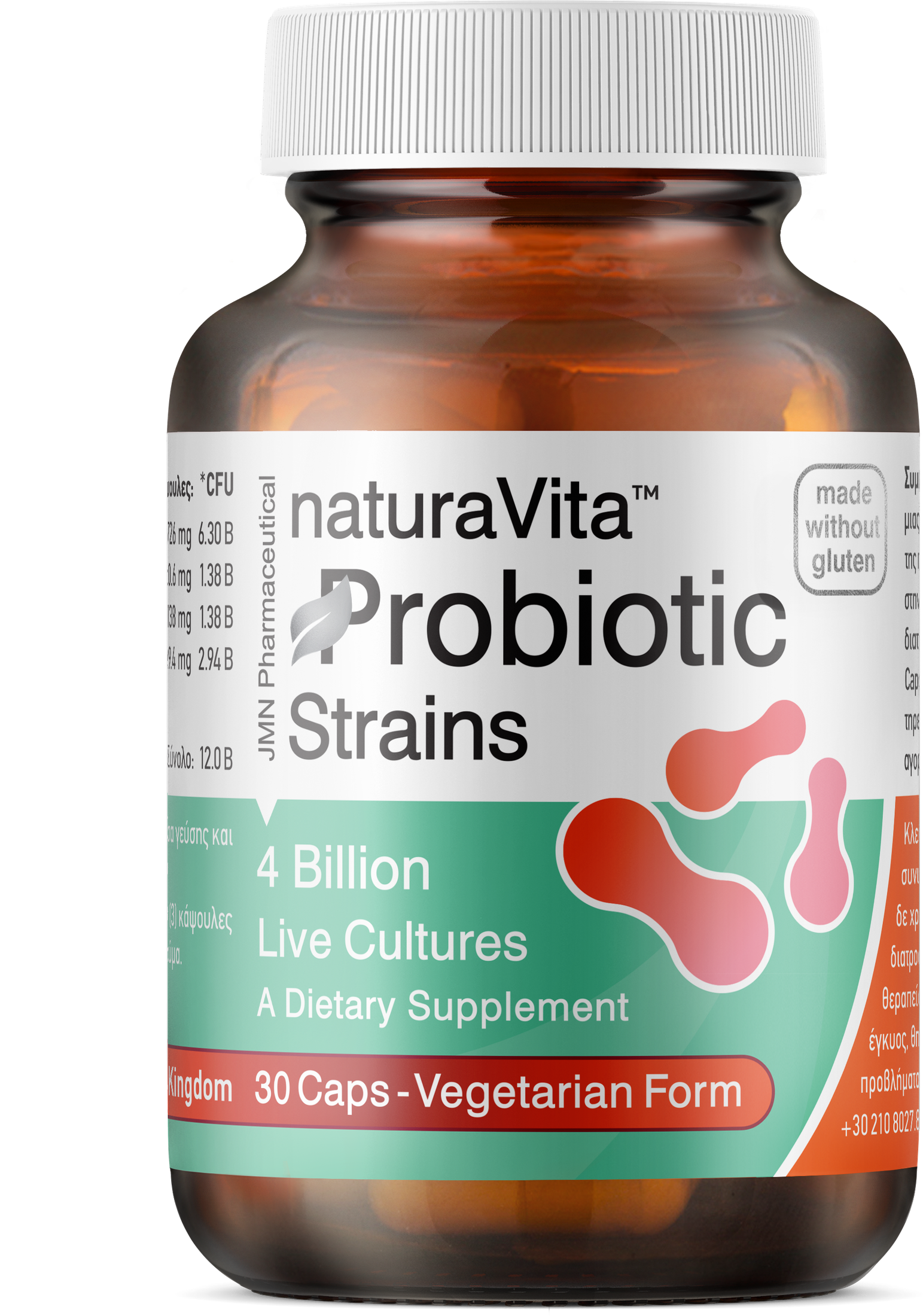 Probiotic Strains, 4 Billion Live Cultures